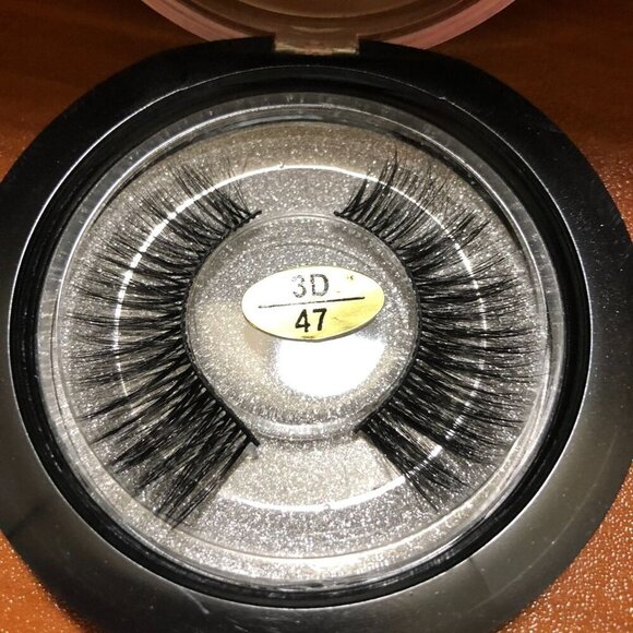 Handmade 3D Mink Lashes #47 Long Thick Eyelashes Extension 100% Real Mink - Picture 4 of 4